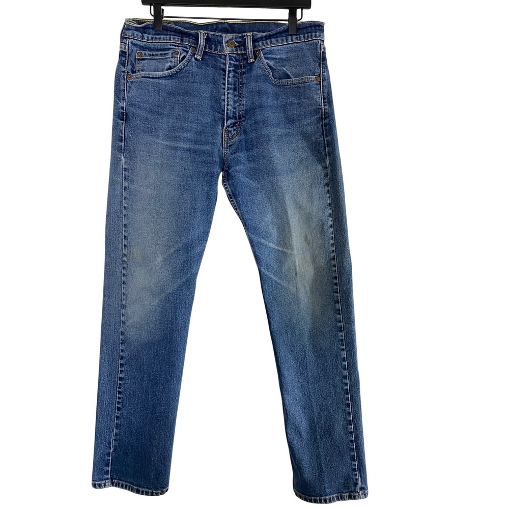 Levi 505 Regular Fit Jeans Mens 34x32 Blue Excellent Straight Leg Denim